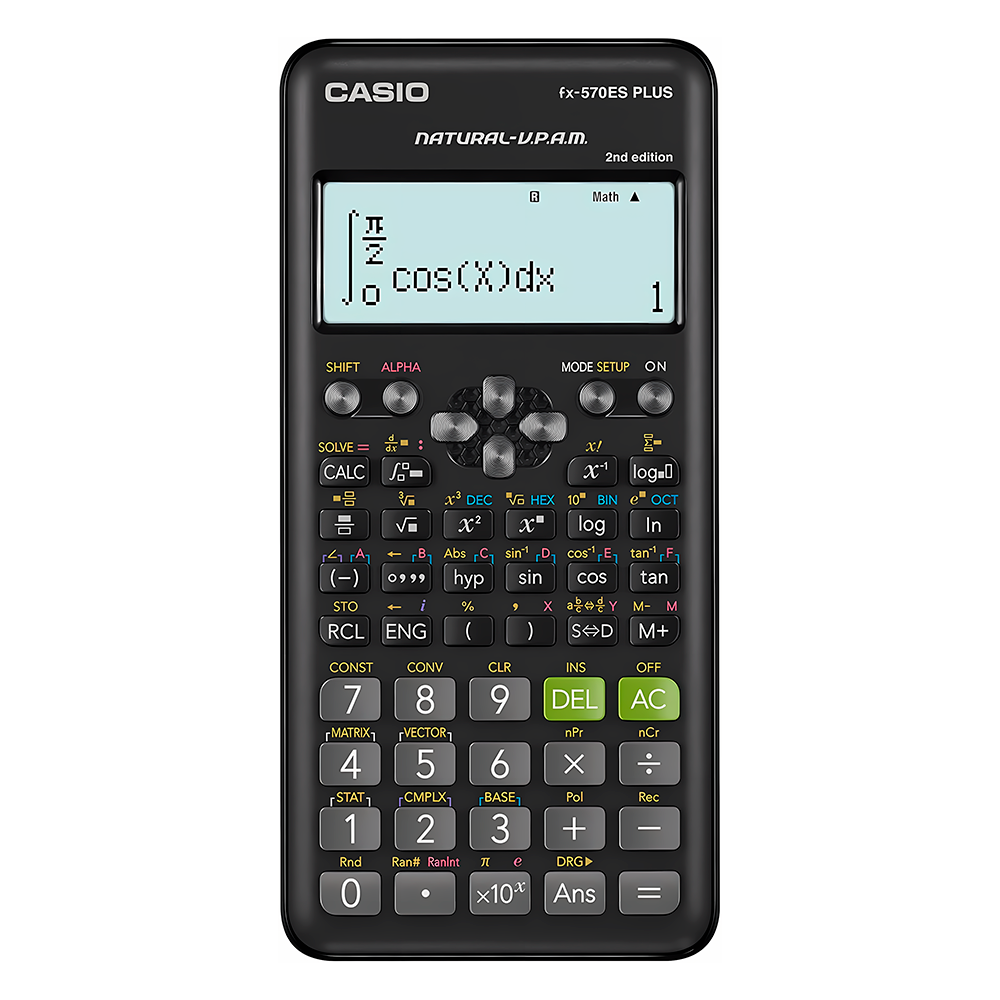 Calculadora cientifica CASIO FX-570ES PLUS2  BK, 417 funciones, texto natural