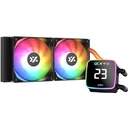 Enfriamiento liquido XYZ Aquaplus Fusion 240mm - XYZ-SA-841 LGA 115X/1366/2011/1700/1200/1851, AM4 y AM5, pantalla LCD, manguera ARGB.