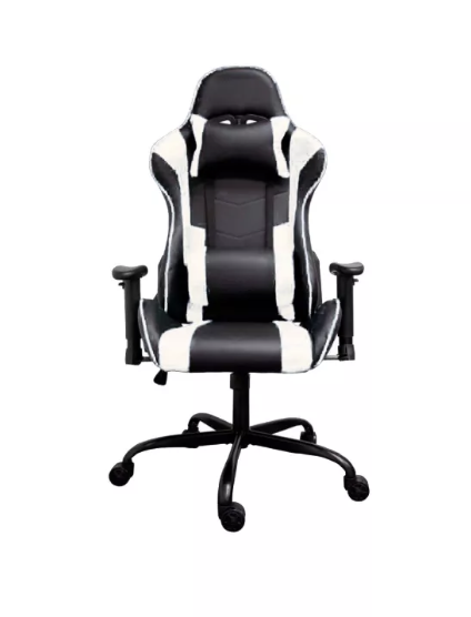 Silla Gamer T-Dagger Mustang - Negro Base Metalica - Descansa-brazos ajustables - Reclinable T-TGC700-BW  NEGRO/BLANCO