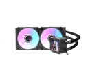 Enfriamiento Liquido Darkflash  DV240S RGB NEGRO -  240mm,  320*320 resolution IPS LCD, Control via Software, 3-stage bomba de agua, Intel, AMD, compatible con: Aura, Mystic, Fusion, Polychrome