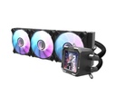 Enfriamiento Liquido Darkflash  DV360S RGB NEGRO WAVE -  360mm,  320*320 resolution IPS LCD, Control via Software, 3-stage bomba de agua, Intel, AMD, compatible con: Aura, Mystic, Fusion, Polychrome
