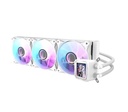 Enfriamiento Liquido Darkflash  DV360S RGB BLANCO WAVE -  360mm,  320*320 resolution IPS LCD, Control via Software, 3-stage bomba de agua, Intel, AMD, compatible con: Aura, Mystic, Fusion, Polychrome
