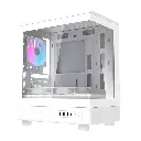 Case Gaming Darkflash DB330M Tempered Glass M-ATX/ITX  3 fans120MM, ARGB - Blanco