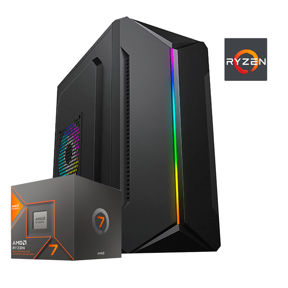 Computadora Cube ZEN - Ryzen 7 8700G, RAM 16GB DDR5, SSD 240GB, PSU 700w