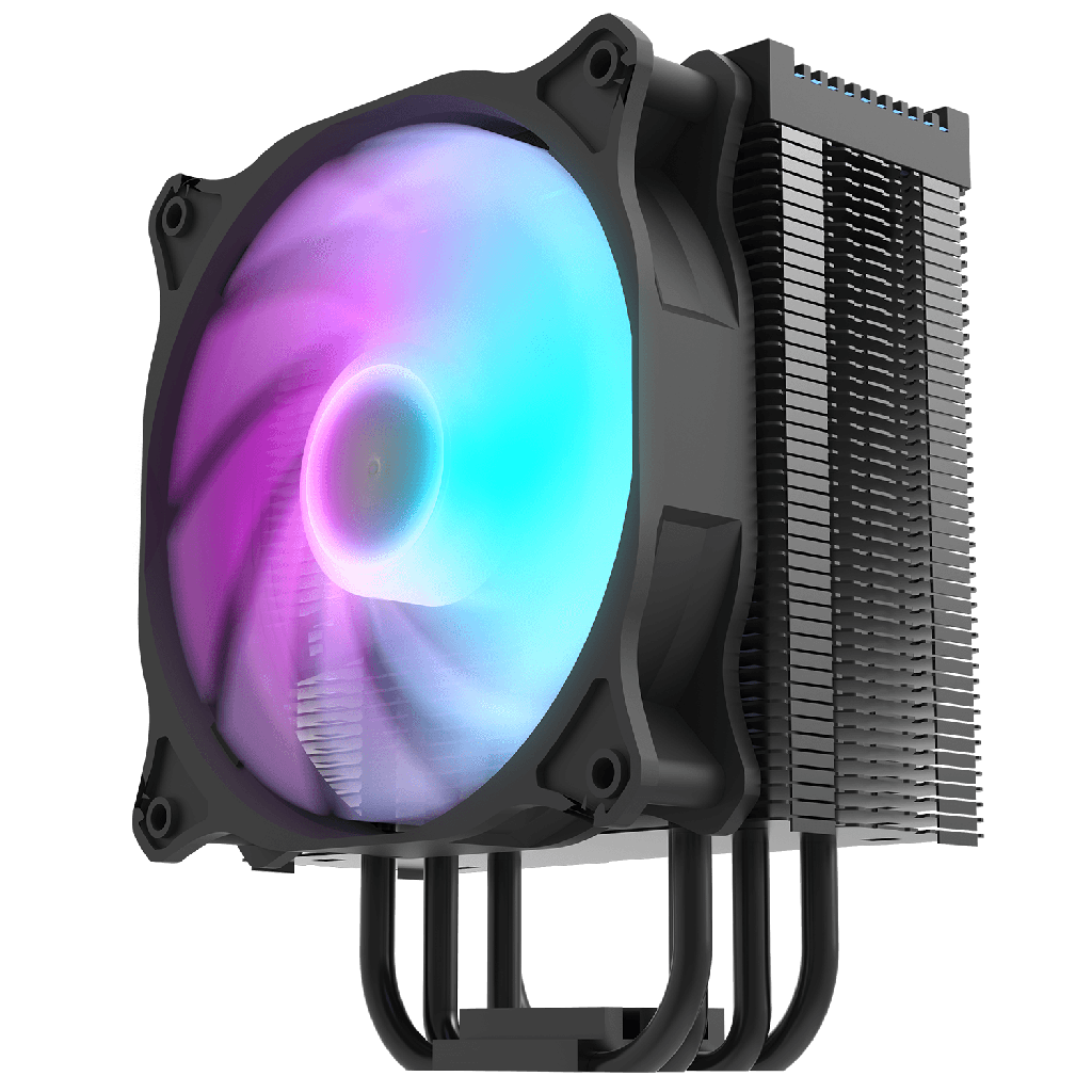 Disipador de calor DarkFlash Darkair PRO, ARGB, 4 pipas, 120mm, Max TDP 180W- Negro