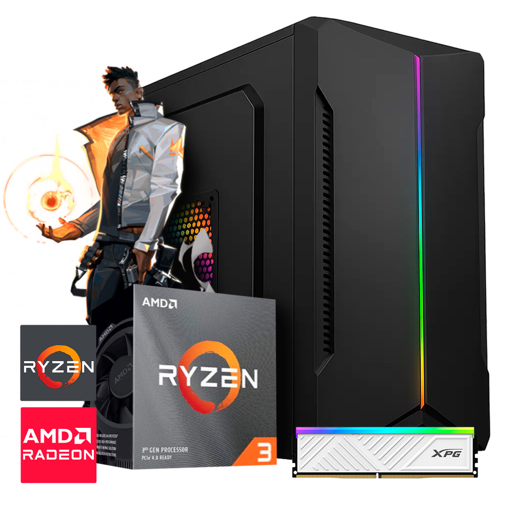 PC 𝗣𝗢𝗧𝗔𝗧𝗢, Ryzen 3 5300g, Vega 6, 32GB DDR4, SSD 240GB, A520M, PSU 600W