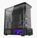 Case XYZ QUANTUM PRO, Negro. 6.2" Smart Display, Compatible  ATX, Micro-ATX, and Mini-ITX , Graficas hasta 400 mm, and CPU coolers180 mm. Incluye 4 XYZ Vortex A-RGB fans con Inversion