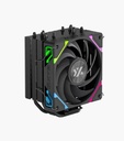 Disipador XYZ THERMAX 6 NEGRO, XYZSA-888 TDP: 225W, 120mm Fan ARGB pwm, 6 Pipes, 18.5db, Intel: LGA 775/1150/1151/1155/1156/1200/1366/1700/2011/1851 AMD: AM3/AM4/AM5