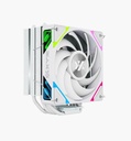 Disipador XYZ THERMAX 6 BLANCO, XYZSA-889 TDP: 225W, 120mm Fan ARGB pwm, 6 Pipes, 18.5db, Intel: LGA 775/1150/1151/1155/1156/1200/1366/1700/2011/1851 AMD: AM3/AM4/AM5