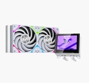 Enfriamiento liquido XYZ HydroView 240mm BLANCO - XYZ-ventiladores 2500rpm,  Pantalla LCD 3.5",  ventiladores PWM Vortex PRO - X-WC-HYDROVIEW-240W/XYZ-SA-856
