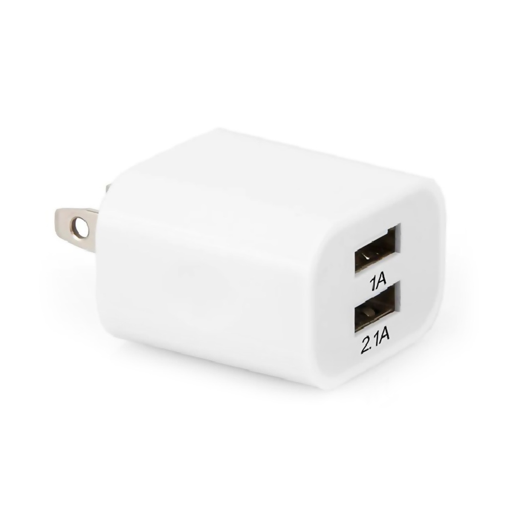 Cubo de Carga ARGOM, x2 Puerto USB Tipo A, 5V 2.1 AMP+5V 1.0 AMP, ARG-AC-0105
