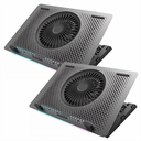 2XTANTO 💸| Base/Soporte Cooler para laptop DarkFlash G200 Plus Lightstrip, soporta hasta laptops 16", con Celular stand, stand, 5 ventiladores KT
