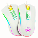 2XTANTO 💸 | Mouse Gaming Redragon COBRA, Sensor Pixart P3325 10,000DPI RGB Chroma, 8 Botones programables M711W- Blanco KT