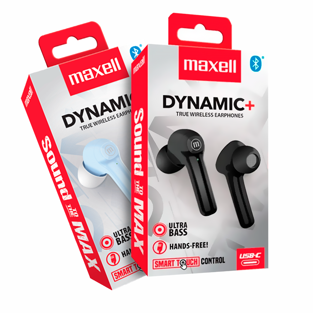 2XTANTO 💸| Audifonos Bluetooth Maxell,  DYNAMIC + . EB-BTDY+ BT +True Wireles Stereo Earbuds ULTRABASS, N KIT