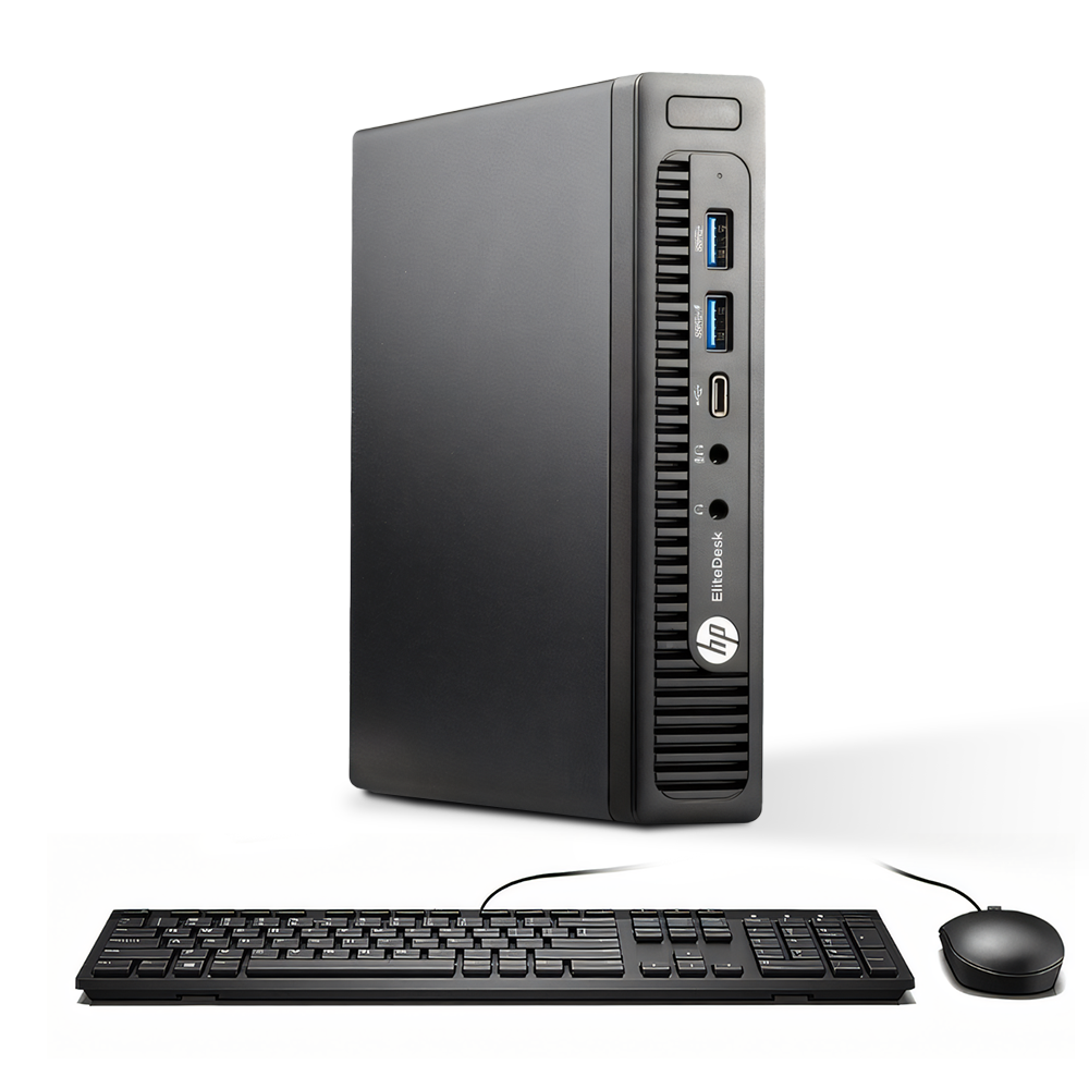 Mini PC HP Elitedesk 800 G2 Mini, Intel i5 3.2GHZ, 8GB Ram, 256GB SSD, Win10 Pro, | Refurbished | Incluye teclado, mouse y USB WIFI