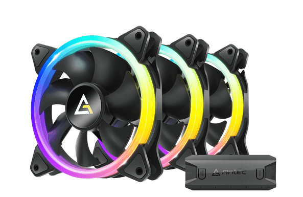 Ventilador Antec Neon 120 ARGB Fan - Pack 3 , ARGB PWM Fan. 800-1600RPM ± 10％