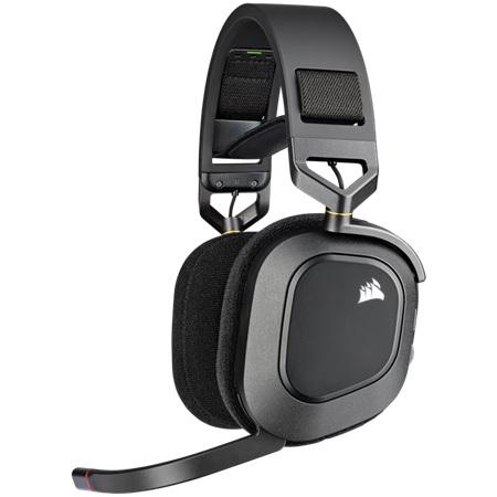 Headset Corsair HS80 RGB Wireless Carbon, PC, Mac, PlayStation 4 y 5 - CA-9011235-NA