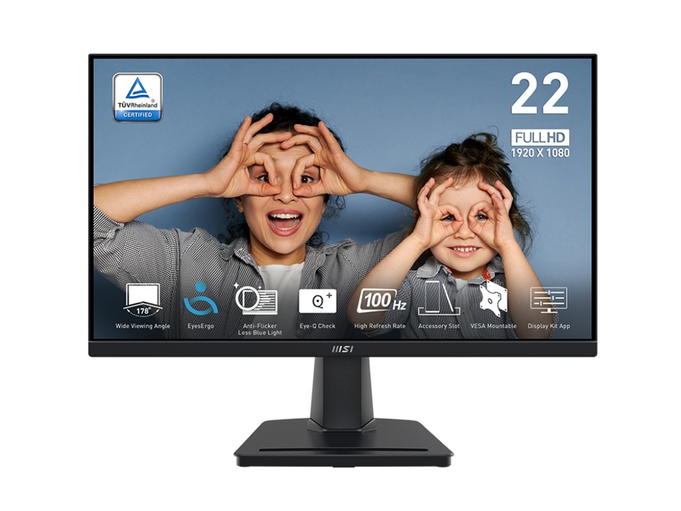 Monitor MSI PRO MP225v 21.45in 100Hz 1ms HDMI VGA VA