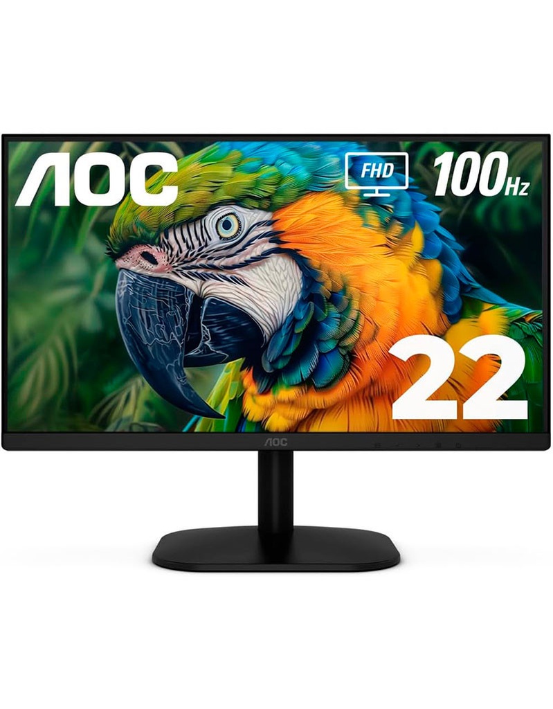  Monitor LED AOC 21.5", 100Hz, 4ms - Low Blue,  22B2HM2 