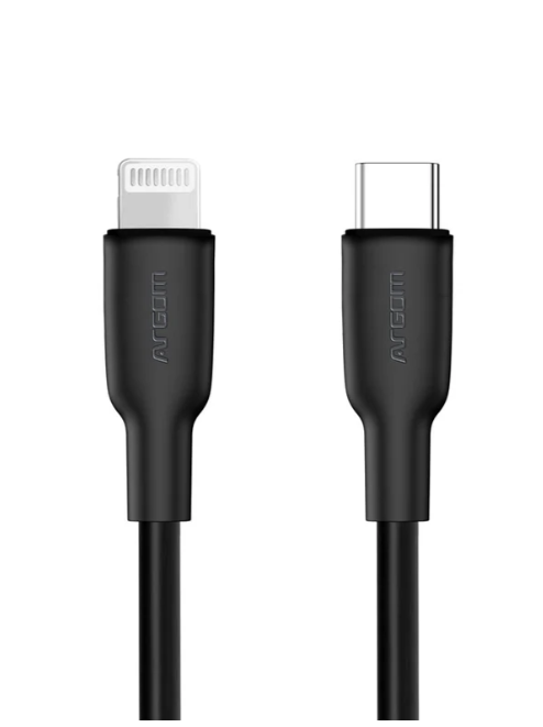 CABLE ARGOM TIPO-C A LIGHTNING , 1.8M/6.0FT, FLEXIBLE, NEGRO ARG-CB- 0072BK