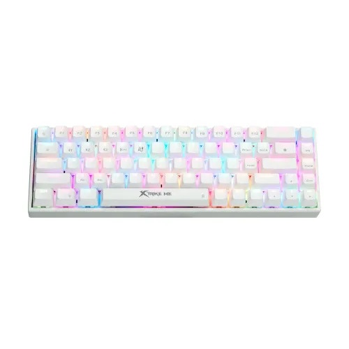 XTRIKE ME GK-994W WH Teclado Inalambrico, mecanico, Red Switches, RGB Backlighting, Tri-Mode Connectivity (Wired, 2.4G, Bluetooth), 