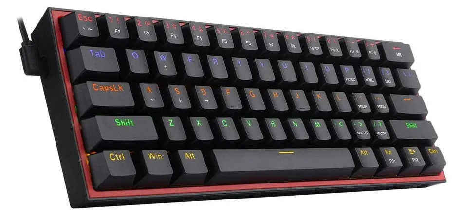 Teclado Redragon Fizz RGB K617, USB - RGB - Dust-Proof switch Red