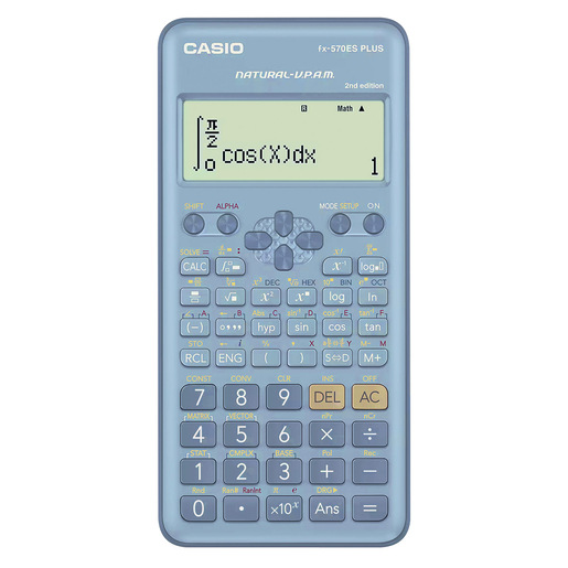 Calculadora cientifica CASIO FX-570ES PLUS2  , 417 funciones, texto natural COLOR AZUL