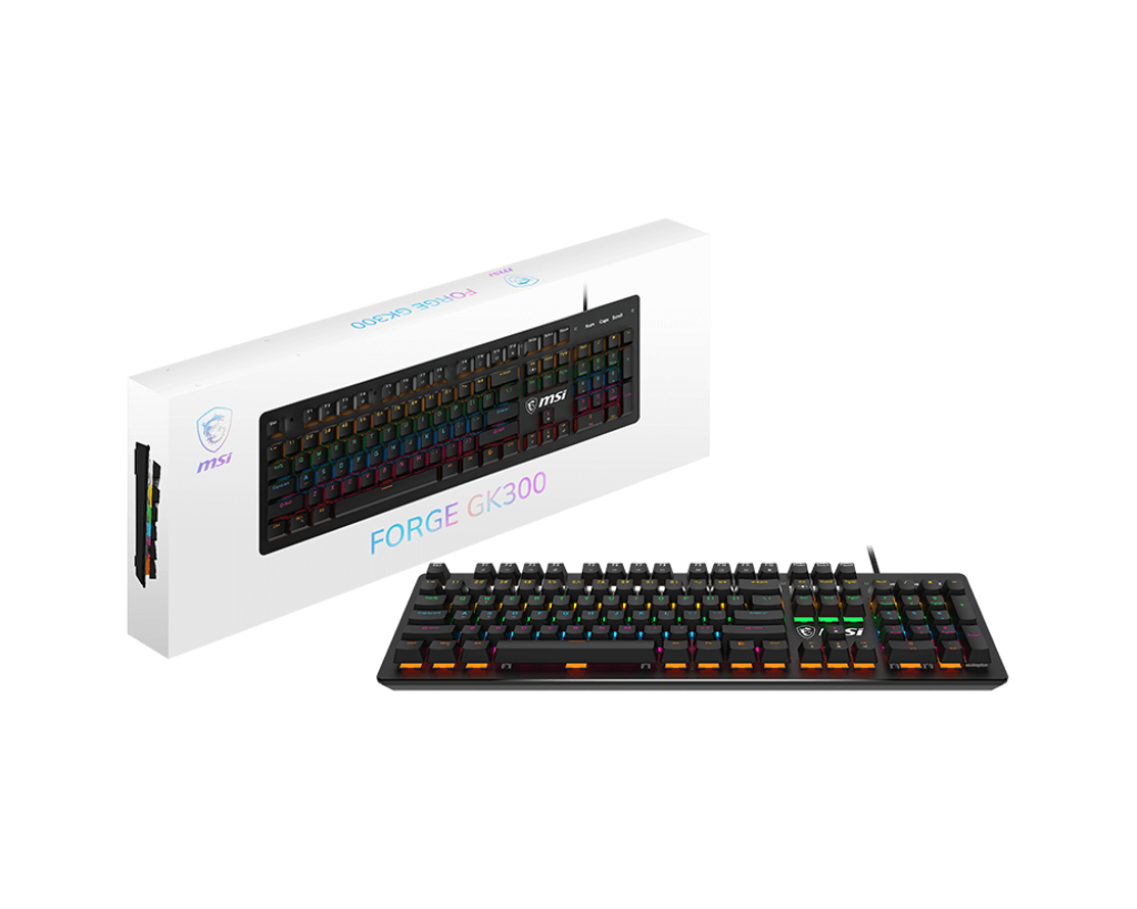  Teclado Mecanico MSI Forge GK300 Switch Blue Us - Ingles - S11-04US20P-HH9