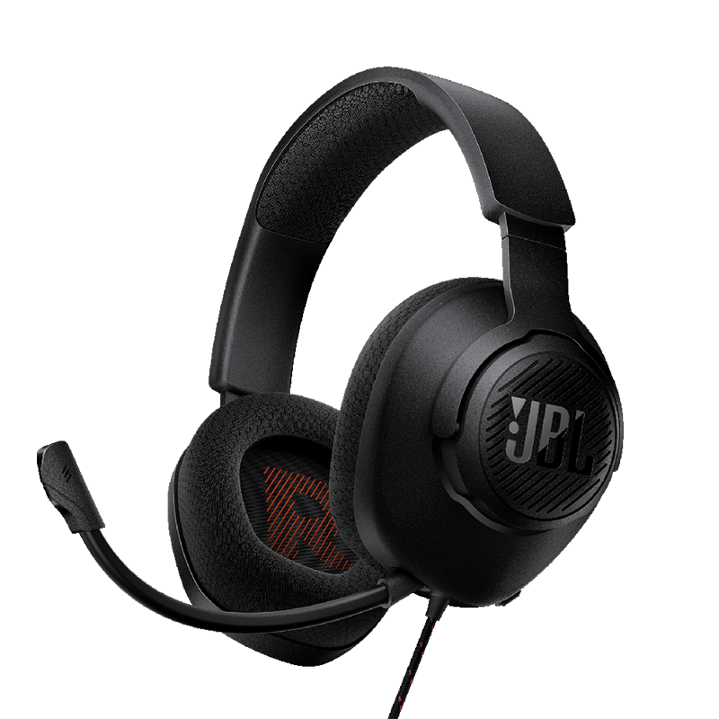 Headset, JBL Quantum 100 M2 Gaming Black, JBLQTUM100M2BLKAM