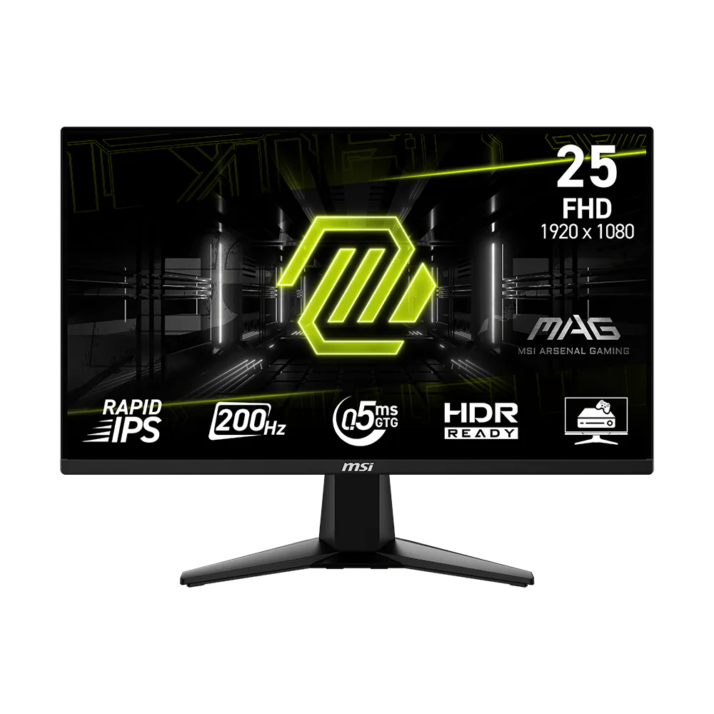 Monitor MSI MAG 255F E20 - 24.5" - IPS - FHD - 0.5MS - 200Hz - Negro - 9S6- 3BC21M-046