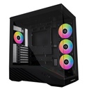 Case Lian Li Vector V100 Vidrio Templado, Negro, 4Fans ARGB,  ATX V100RX