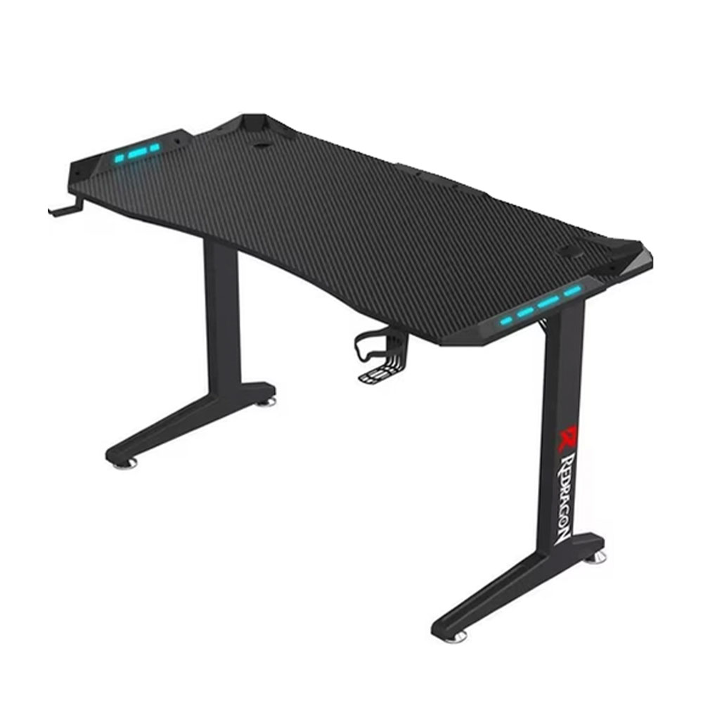 Escritorio Gamer Redragon GD-3101BK - 140x60cm- Diseño Fibra de Carbono - Negro 