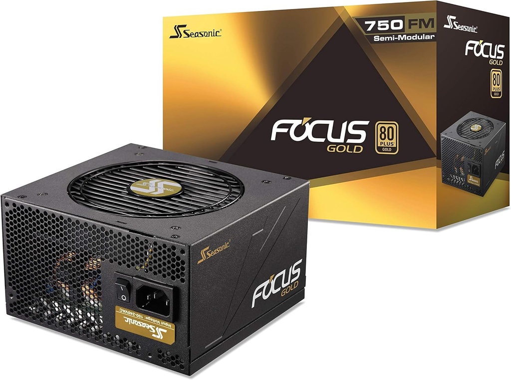 Fuente de Poder Seasonic G12 GM- 750 - Semimodular 80 Plus Gold - SSR-750FM