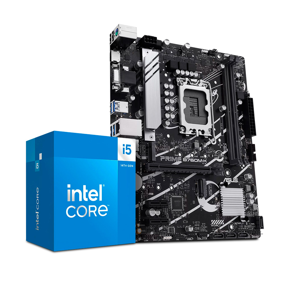 CORE KITS Intel | Procesador INTEL i5-14400 Core 2.5GHz +  Motherboard ASUS PRIME B760M-K