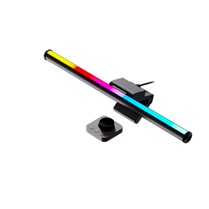 BARRA DE LUZ WIFI para monitor, Primus. Wi-Fi Dual monitor light bar CCT+RGBIC, Dimensiones 6,8 x 6,5 x 3,8 cm, 176 LUMENS, 10w, IOS y Android compatible 