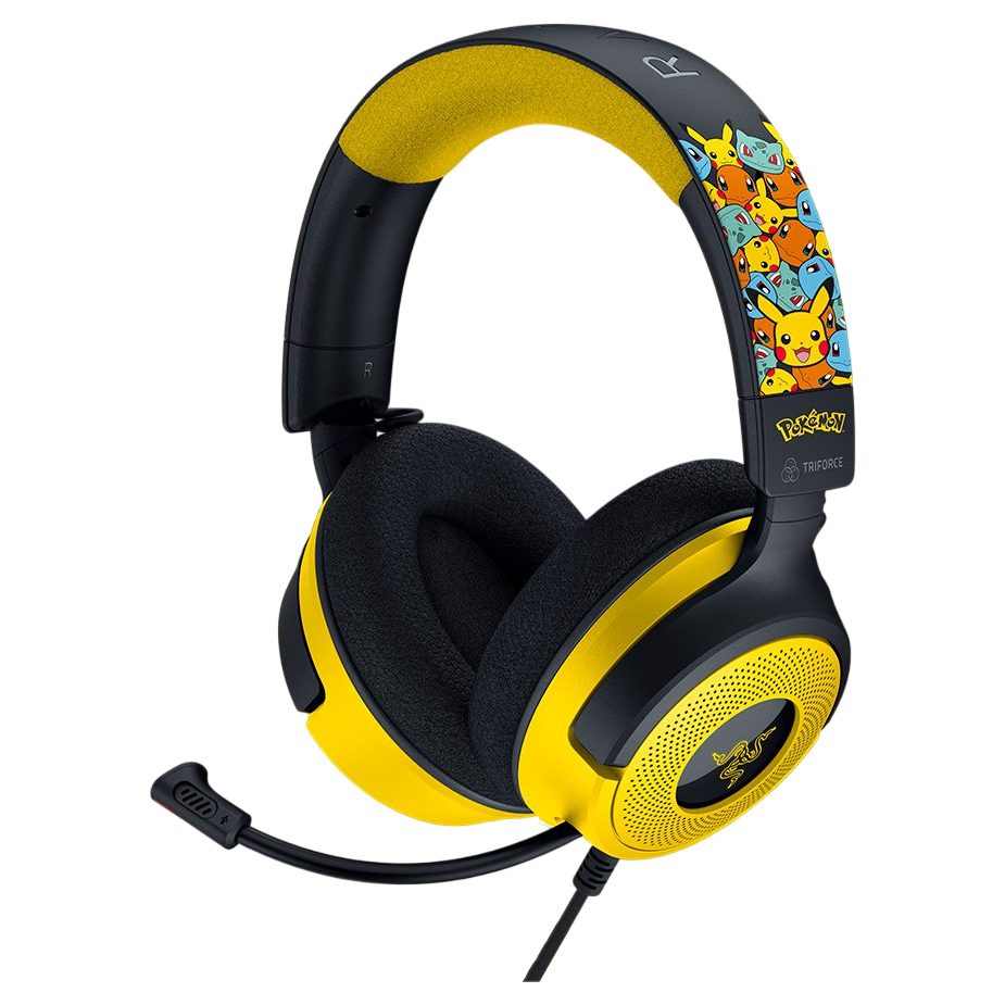  Headset Razer Kraken V4 X Pokémon Edition - Amarillo - RZ04-05180300- R3M1