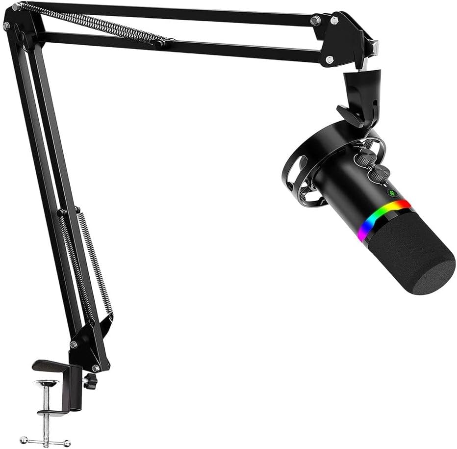 Microfono Redragon Solara - Negro - RGB - GM307, conexion USB-C, XLR, 