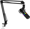 Microfono Redragon Solara - Negro - RGB - GM307, conexion USB-C, XLR, 
