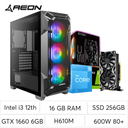 PC Intel Now DF600, i3 12100F 12Th GTX 1660 6GB