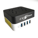Protector de Voltaje Centra TOGO 4 Salidas, 4 puertos USB