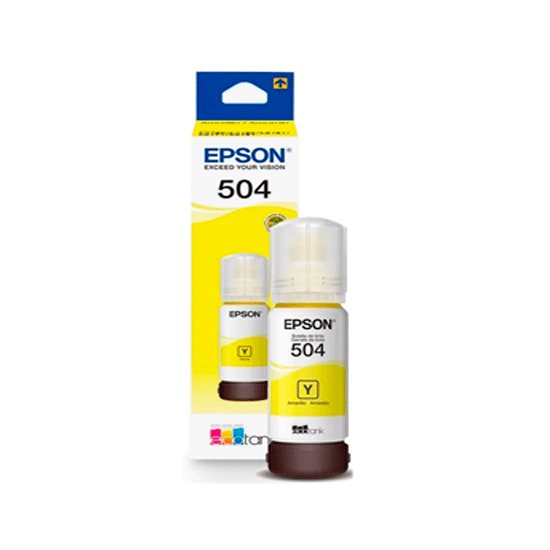 Refil de Tinta  EPSON 504 T504420 70ML, Amarillo