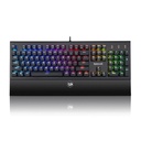 Teclado Mecanico Redragon ARYAMAN RGB, Color Negro, Switch Brown, K569, reposa muñeca, Full key anti-ghosting, Golden plated USB