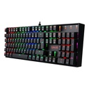 TECLADO REDRAGON GAMING MITRA USB NEGRO RGB FULL, SWITCH RED