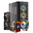 Pc C480 X3D Ryzen 7 5700X3D, RX 7600 8GB GDDR6, DDR5 32GB, M.2 256GB, 600W 80+ Bronce