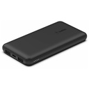 Cargador portatil Belkin 10000 mAh - 15 vatios - 3 conectores de salida (24 pin USB-C, 2 x USB) - negro, BPB011btBK Power Bank