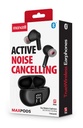 Audífonos Bluetooth Maxell, Ultrabass con ANC, 6Hrs+4Hrs case= 20 Horas, TWS635 color NEGRO