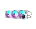Enfriamiento Liquido Darkflash Nebula DN360D RGB BLANCO -  360mm, 1 inch LCD Digital display screen  Control via Software, 3-stage bomba de agua, Intel, AMD, compatible con: Aura, Mystic, Fusion, Polychrome