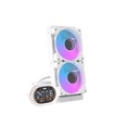 Enfriamiento Liquido Darkflash DH240D ARGB - 240mm,  LCD Digital display SEGMENTADA, Software, Intel, AMD  TDP Aprox. 250–300 W - Blanco