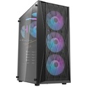 Case DarkFlash  DK352 - 4 x Fan ARGB - Negro, Malla metalica, 