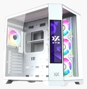 Case XYZ Neutron BLANCO -  Mid Tower Dual Chamber,pantalla LCD 8.8",  4 ventiladores AURAX A-RGB PWM, soporta: ATX / Micro-ATX / Mini-ITX, ARGB y PWM, con MB Sync - X-CS-NEUTRON-W/XYZ-SA-839